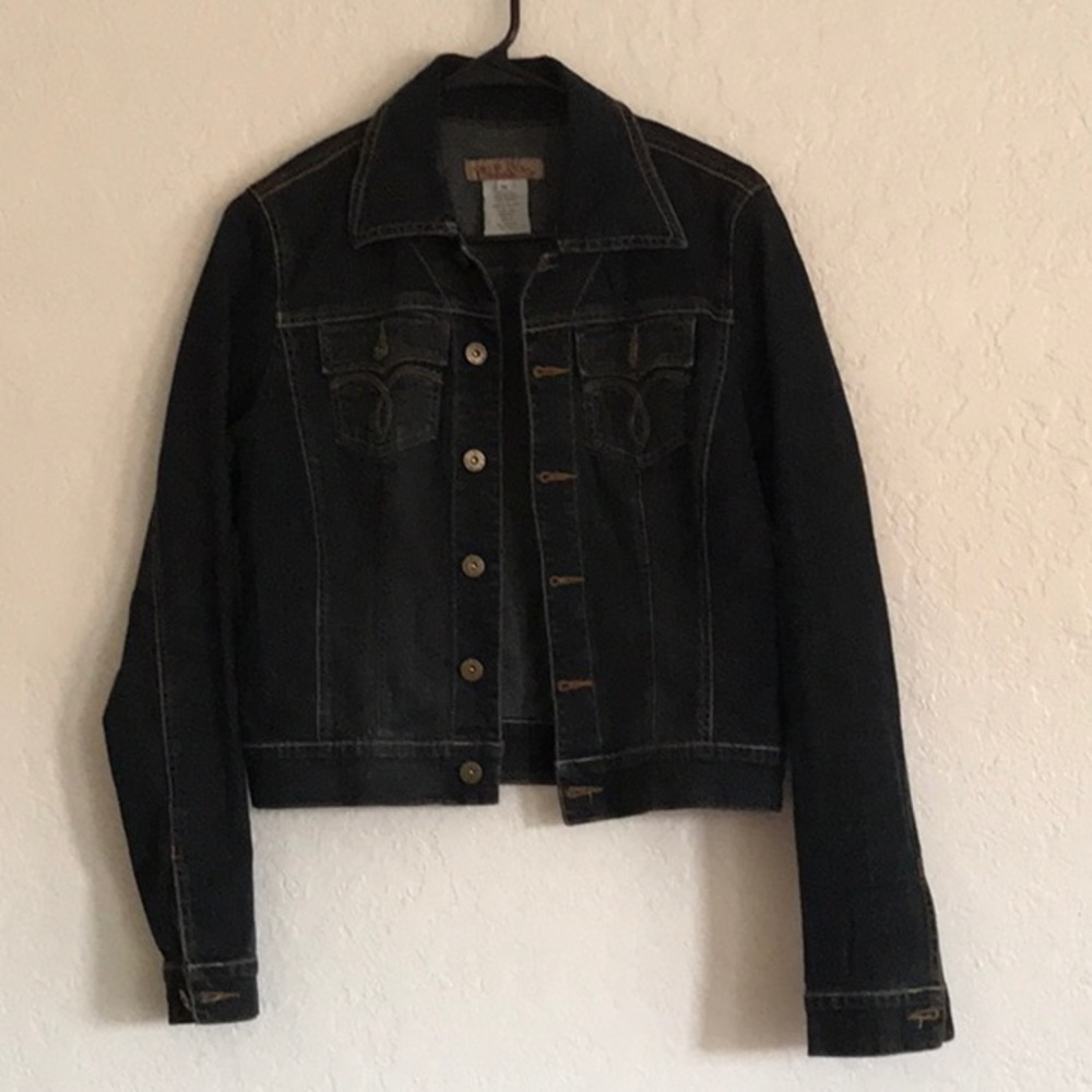 Clothing woman buttons jean jacket